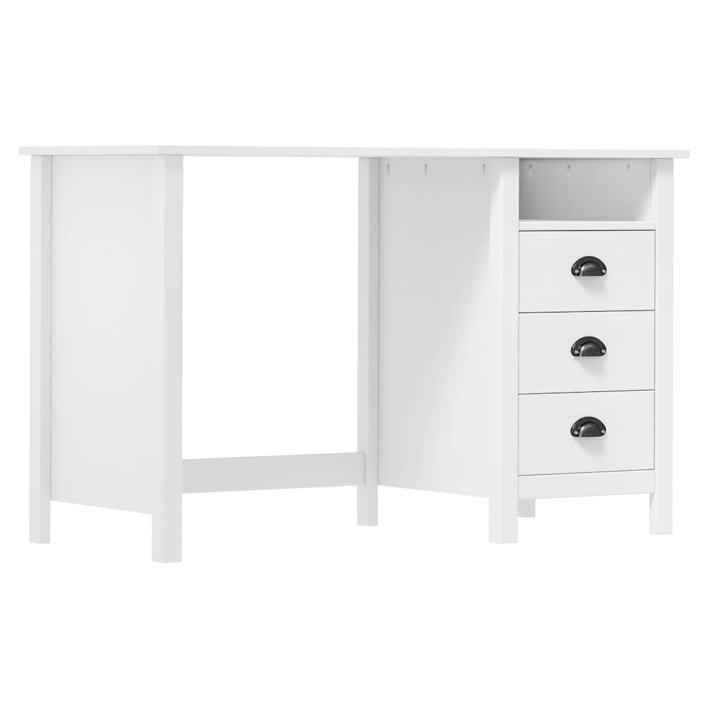 Vidaxl bureau hill 3 lades 120x50x74 cm massief grenenhout