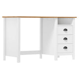 Vidaxl bureau hill 3 lades 120x50x74 cm massief grenenhout