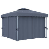 Vidaxl Arbor con tenda 3x3 m Antracite in alluminio