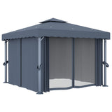 Vidaxl Arbor con tenda 3x3 m Antracite in alluminio