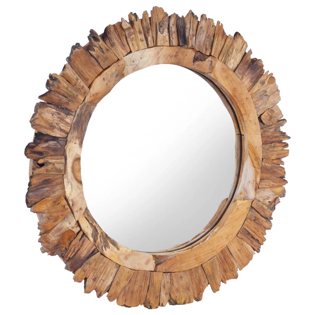 Vidaxl Wall Mirror omkring 60 cm teak træ