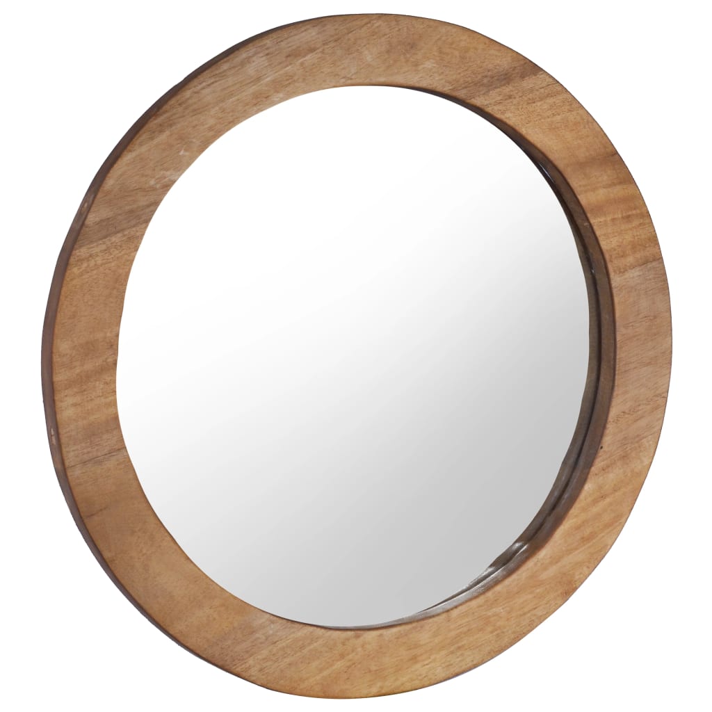 Vidaxl Wall Mirror kolem 60 cm teakové dřevo