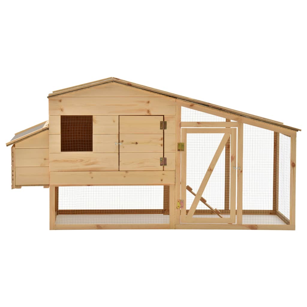 Vidaxl Chicken Coop 178x67x92 cm pevná borovice