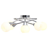Vidaxl plafondlamp met keramieken bolvormige kappen voor 5xe14 wit