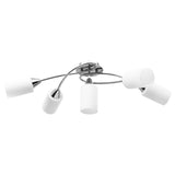 Vidaxl loftslampe med keramiske cylindriske hætter 5xe14 White