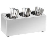 Vidaxl Cutlery holder 3 compartments Rectangular Stainless Steel