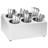 Vidaxl Cutlery holder 6 compartments square stainless steel