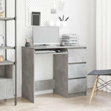 Vidaxl bureau 90x45x76 cm bewerkt hout betongrijs