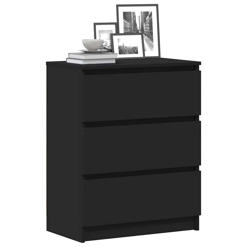 Vidaxl dressoir 60x35x76 cm bewerkt hout zwart