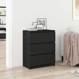 Vidaxl dressoir 60x35x76 cm bewerkt hout zwart
