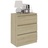 Vidaxl dressoir 60x35x76 cm bewerkt hout sonoma eikenkleurig