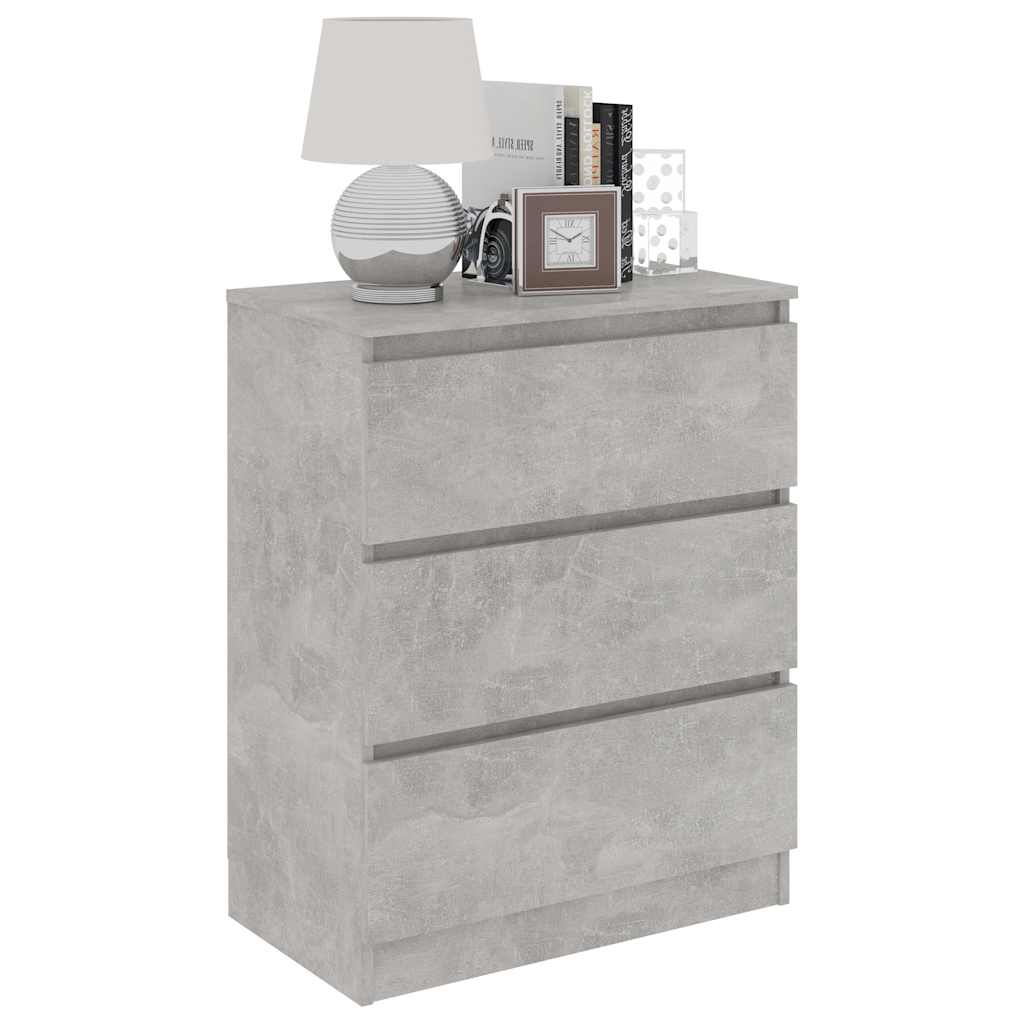 Vidaxl dressoir 60x35x76 cm bewerkt hout betongrijs