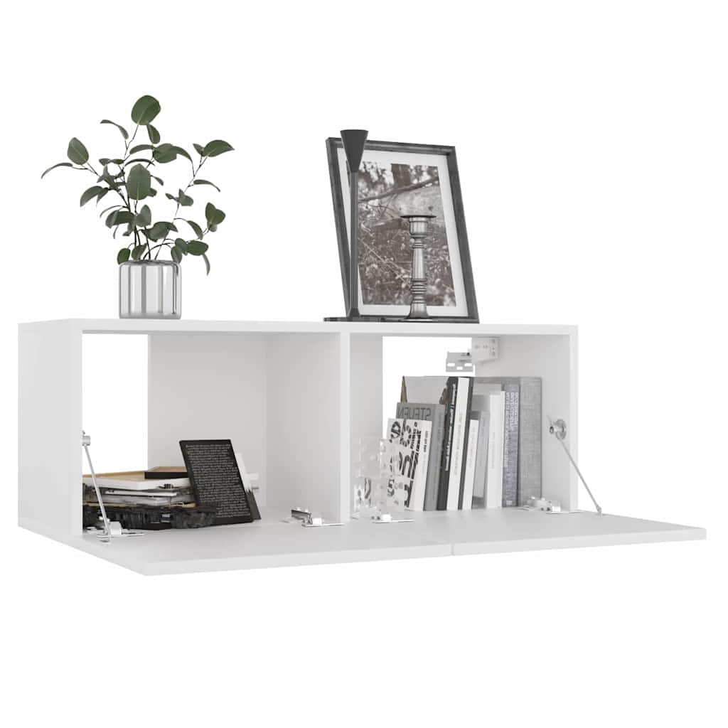 Vidaxl tv-meubel 80x30x30 cm bewerkt hout wit