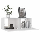 Vidaxl tv-meubel 80x30x30 cm bewerkt hout wit