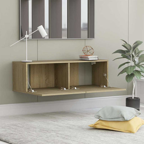 Vidaxl tv-meubel 100x30x30 cm bewerkt hout sonoma eikenkleurig