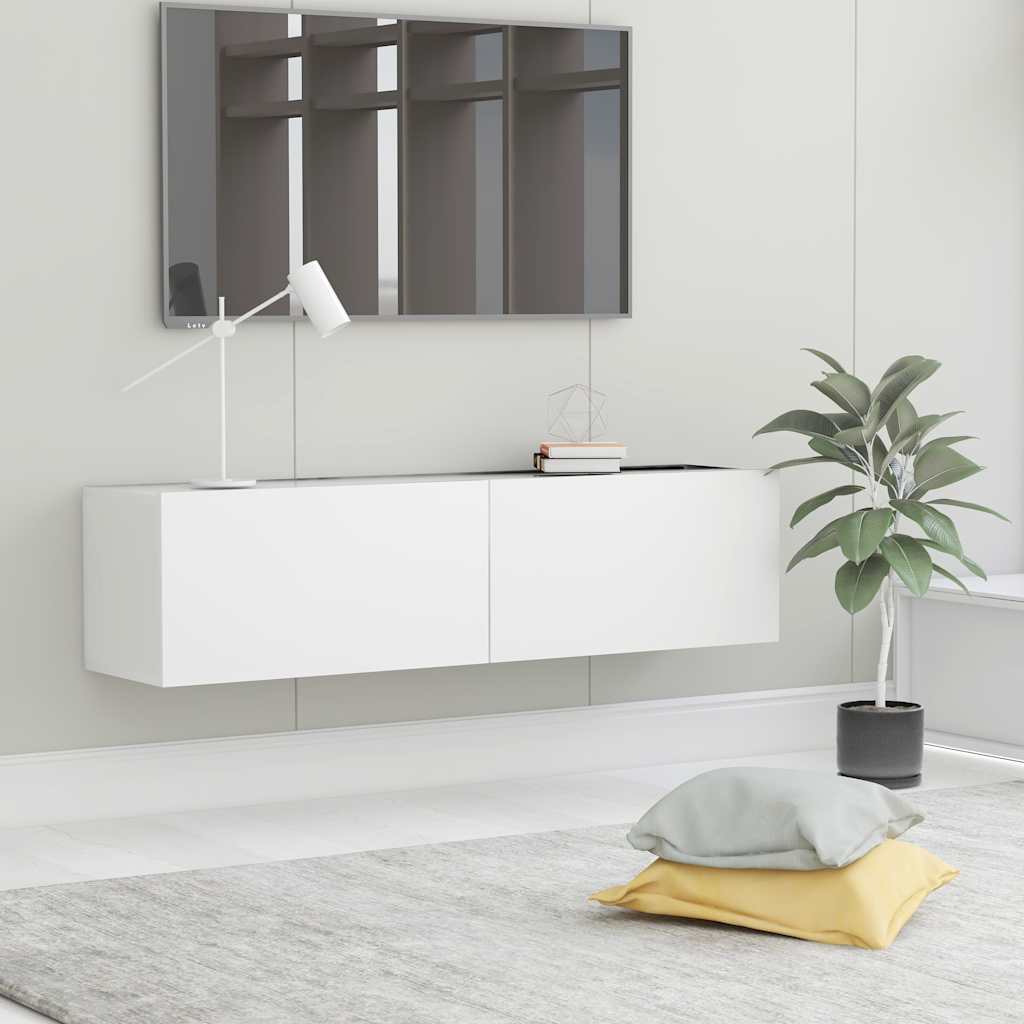 Vidaxl tv-meubel 120x30x30 cm bewerkt hout wit