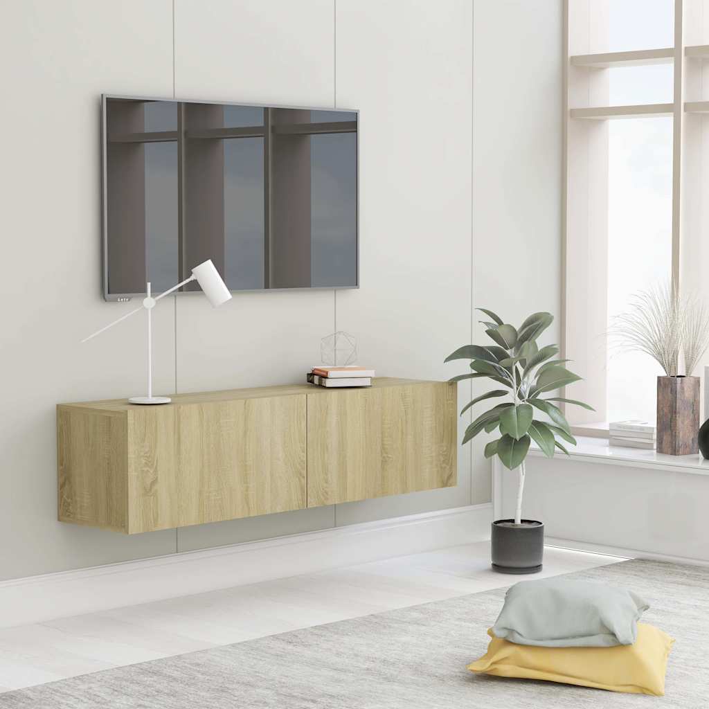 Vidaxl tv-meubel 120x30x30 cm bewerkt hout sonoma eikenkleurig