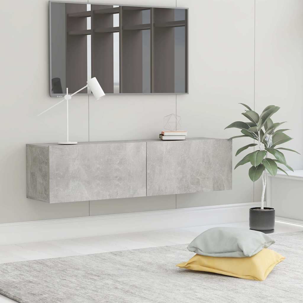 Vidaxl tv-meubel 120x30x30 cm bewerkt hout betongrijs
