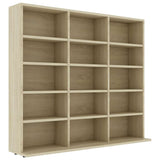 Vidaxl cd-kast 100x23x89,5 cm bewerkt hout sonoma eikenkleurig
