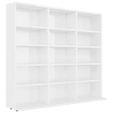 Vidaxl cd-kast 100x23x89,5 cm bewerkt hout hoogglans wit