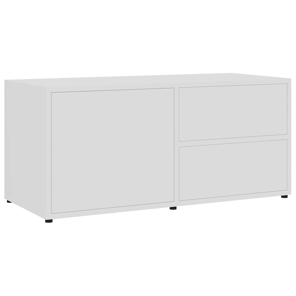 Vidaxl tv-meubel 80x34x36 cm bewerkt hout wit