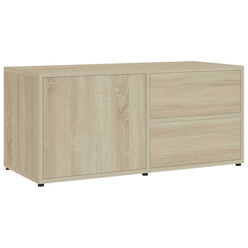 Vidaxl tv-meubel 80x34x36 cm bewerkt hout sonoma eikenkleurig