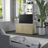 Vidaxl tv-meubel 80x34x36 cm bewerkt hout sonoma eikenkleurig