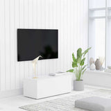 Vidaxl tv-meubel 80x34x30 cm bewerkt hout wit