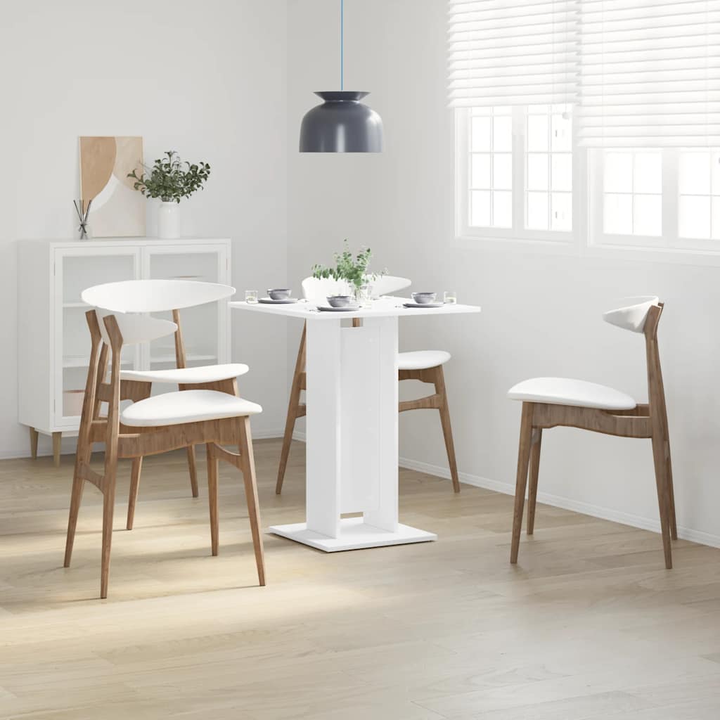 Vidaxl bistrotafel 60x60x75 cm bewerkt hout wit
