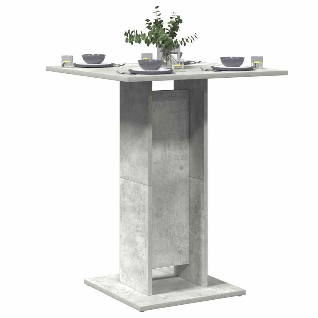Vidaxl bistrotafel 60x60x75 cm bewerkt hout betongrijs