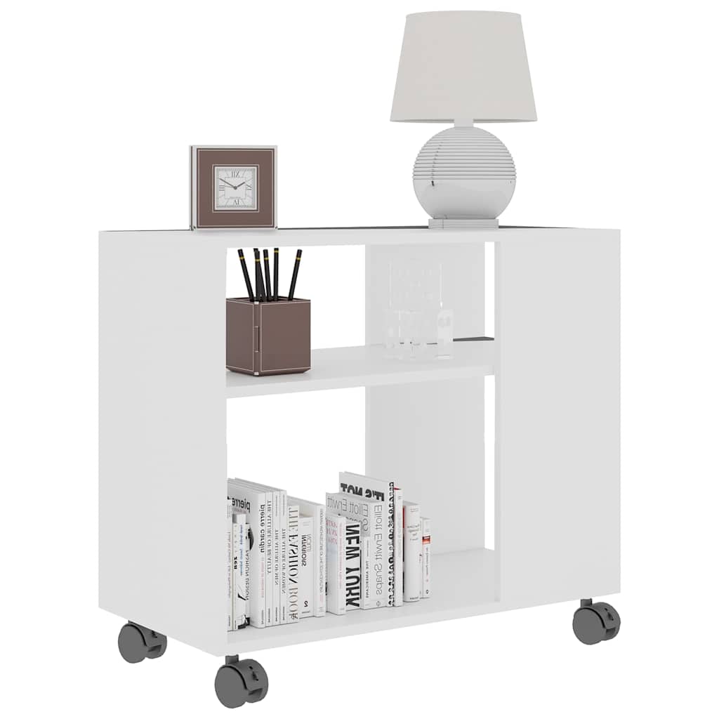 Vidaxl bijzettafel 70x35x55 cm bewerkt hout wit