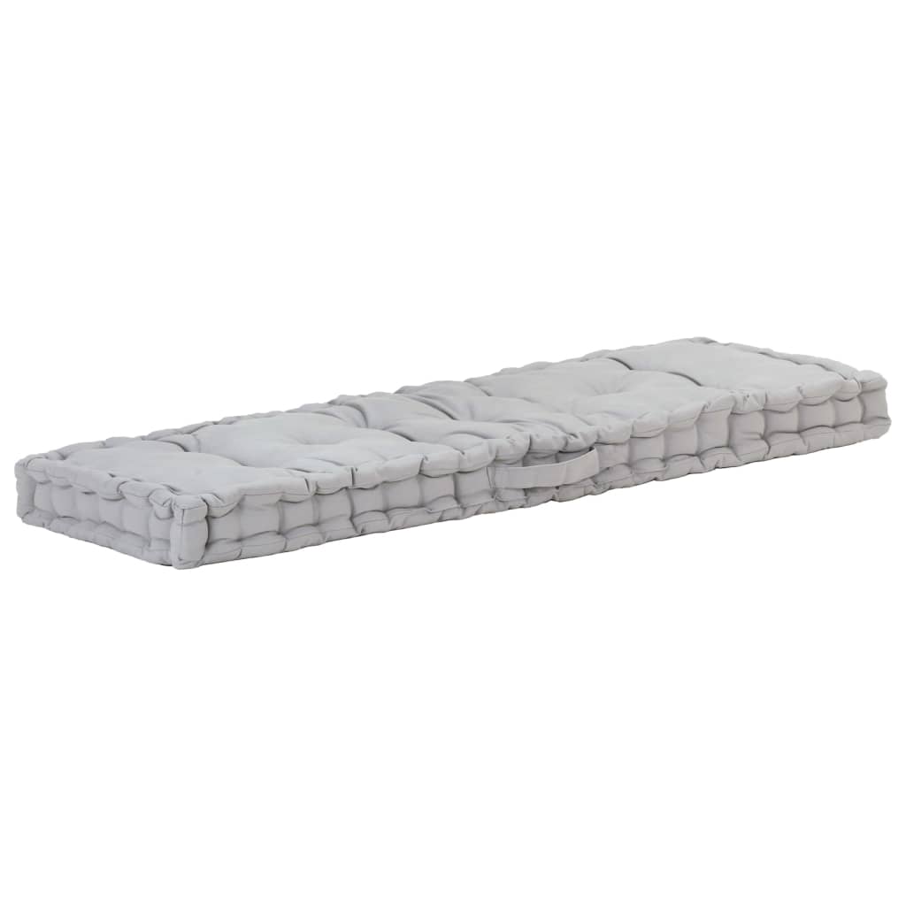 Cuscini per pavimenti per pallet Vidaxl 2 St Cotton Grey