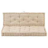 Vidaxl palletvloerkussens 2 st katoen beige