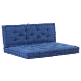 Cuscini per pavimenti per pallet Vidaxl 2 St Cotton Light Blu