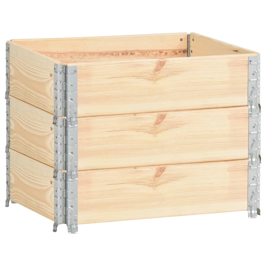 Vidaxl palletopzetranden 3 st 60x80 cm massief grenenhout