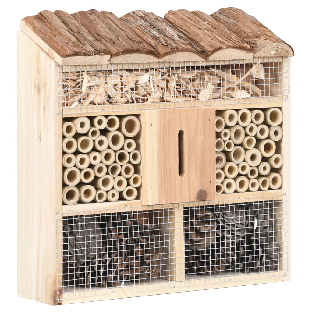 Vidaxl Insecthotel 30x10x30 cm Vurenhout