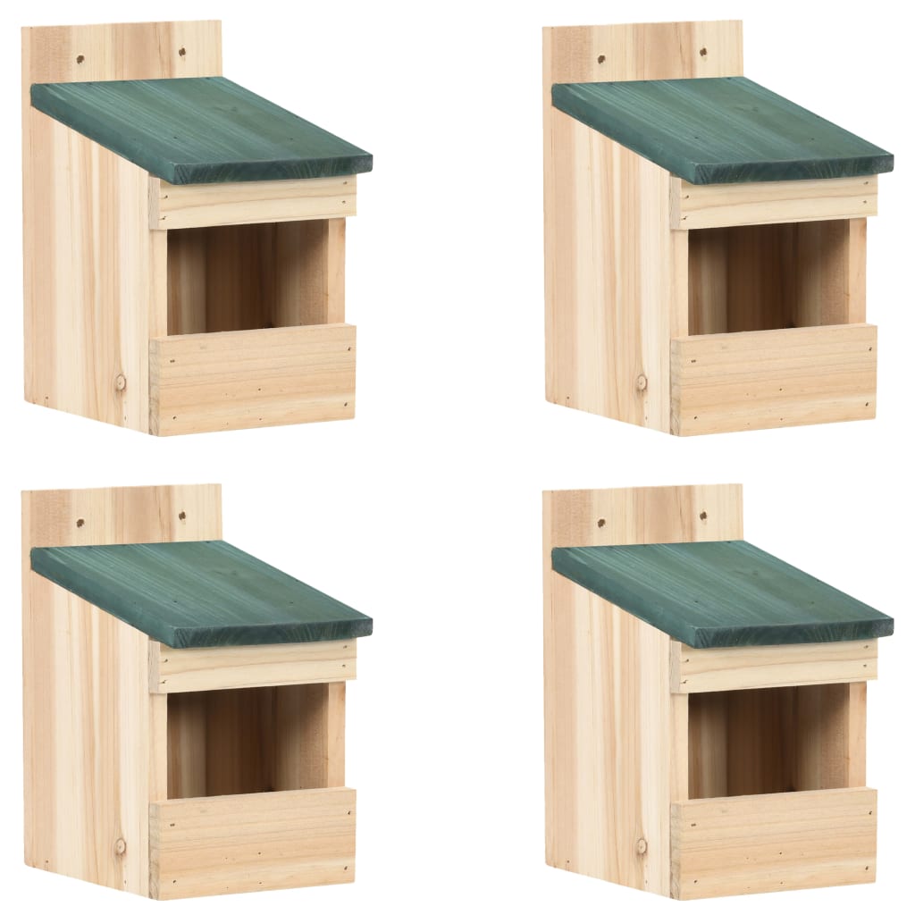 Vidaxl Bird Houses 4 PCS 12x16x20 cm Vurenhout