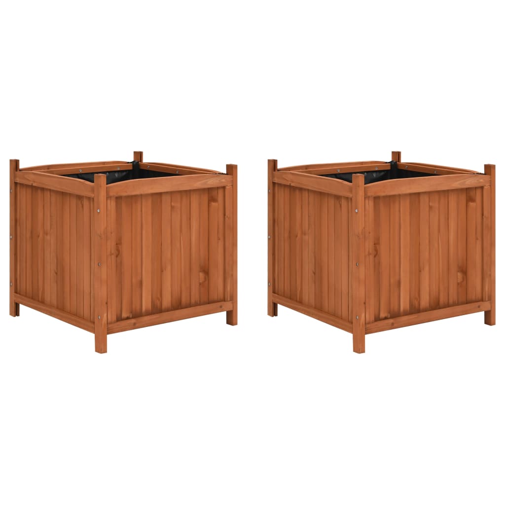 Vidaxl Planters höjde 2 ST 50x50x50 cm Pinewood