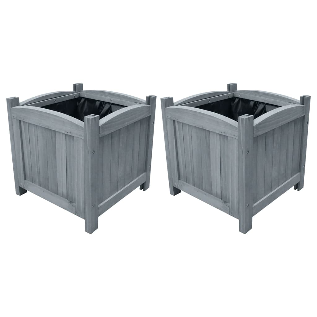 Vidaxl Planilniki so dvignili 2 PCS 30x30x30 cm Trden Pinewood