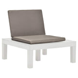 Vidaxl loungestoelen 2 st met kussens kunststof wit