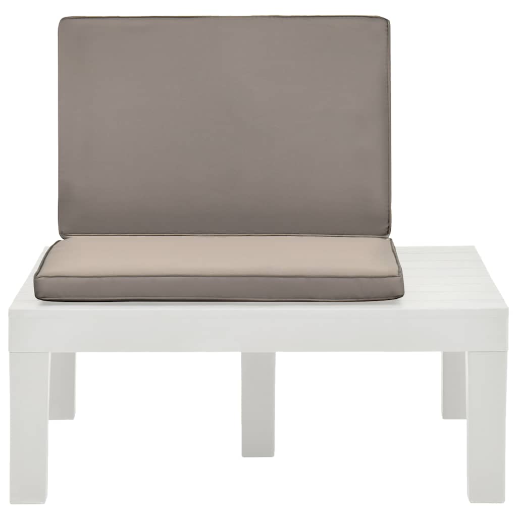 Vidaxl loungestoelen 2 st met kussens kunststof wit