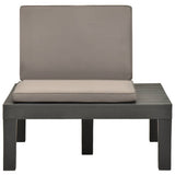Vidaxl loungestoelen 2 st met kussens kunststof antraciet