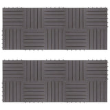 VIDAXL -Terrassenfliesen 20 PCs 30x30 cm Feststoff Acaciahout Graywash