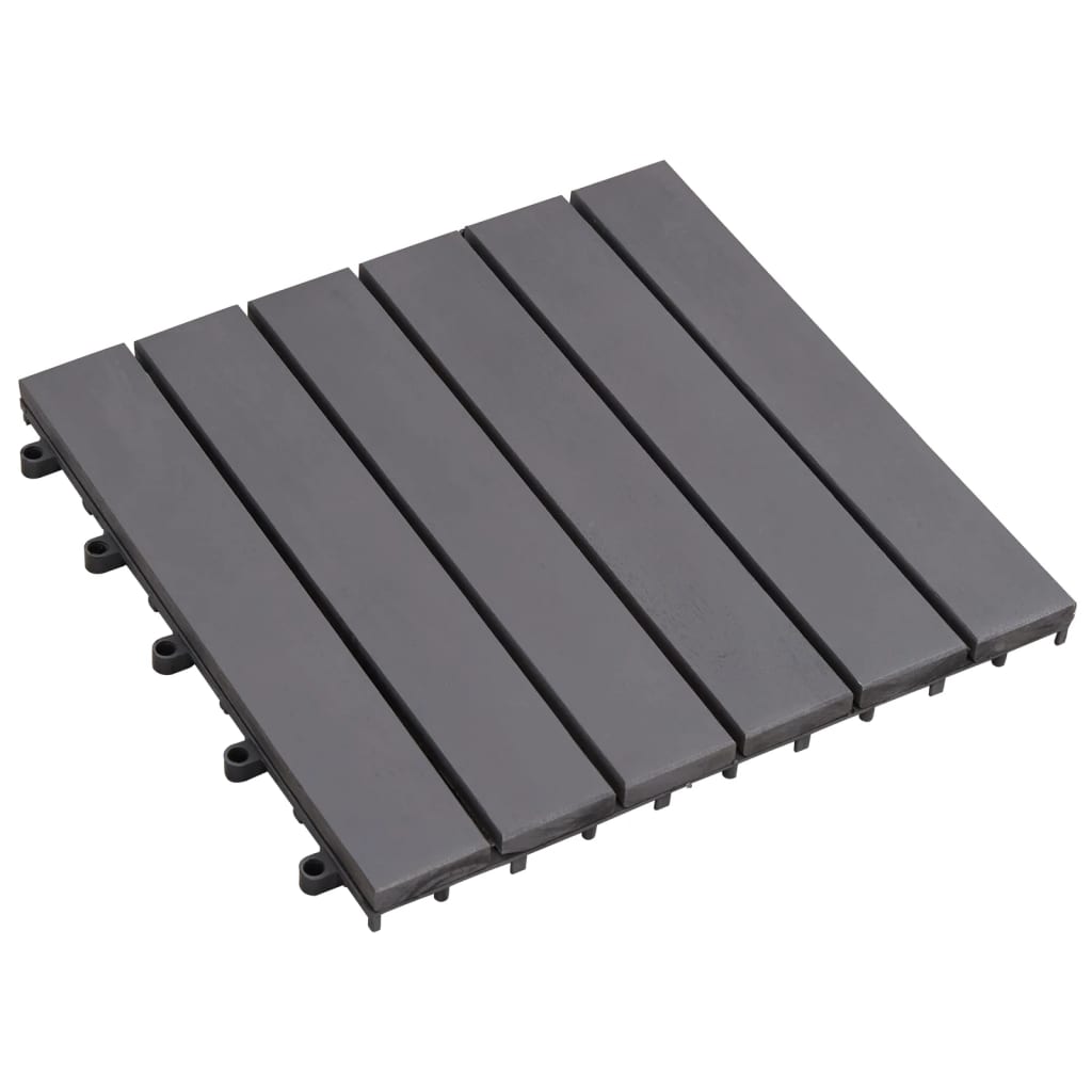 VIDAXL -Terrassenfliesen 20 PCs 30x30 cm Feststoff Acaciahout Graywash