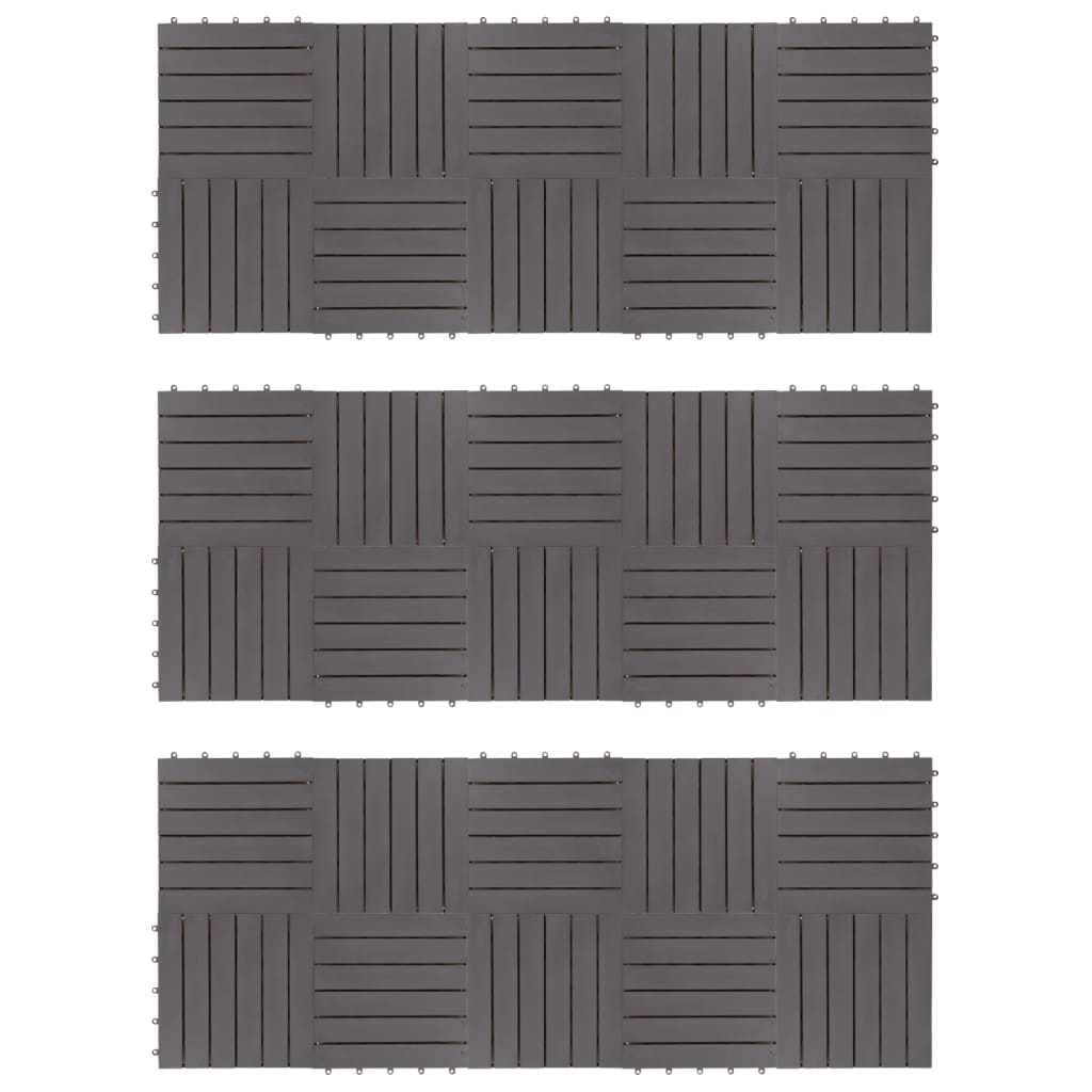 Vidaxl Terrace Tiles 30 st 30x30 cm Solid Acaciahout Graywash