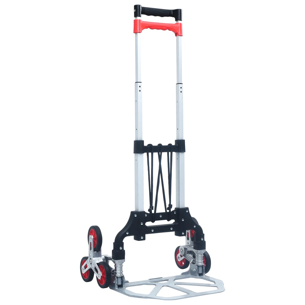 Vidaxl Traptrolley składany 70 kg aluminiowy srebrny w kolorze