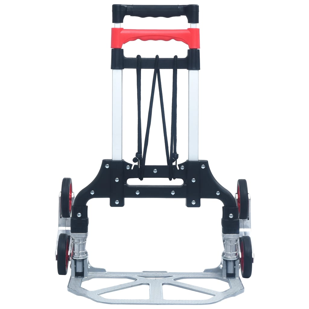 Vidaxl traptrolley inklapbaar 70 kg aluminium zilverkleurig