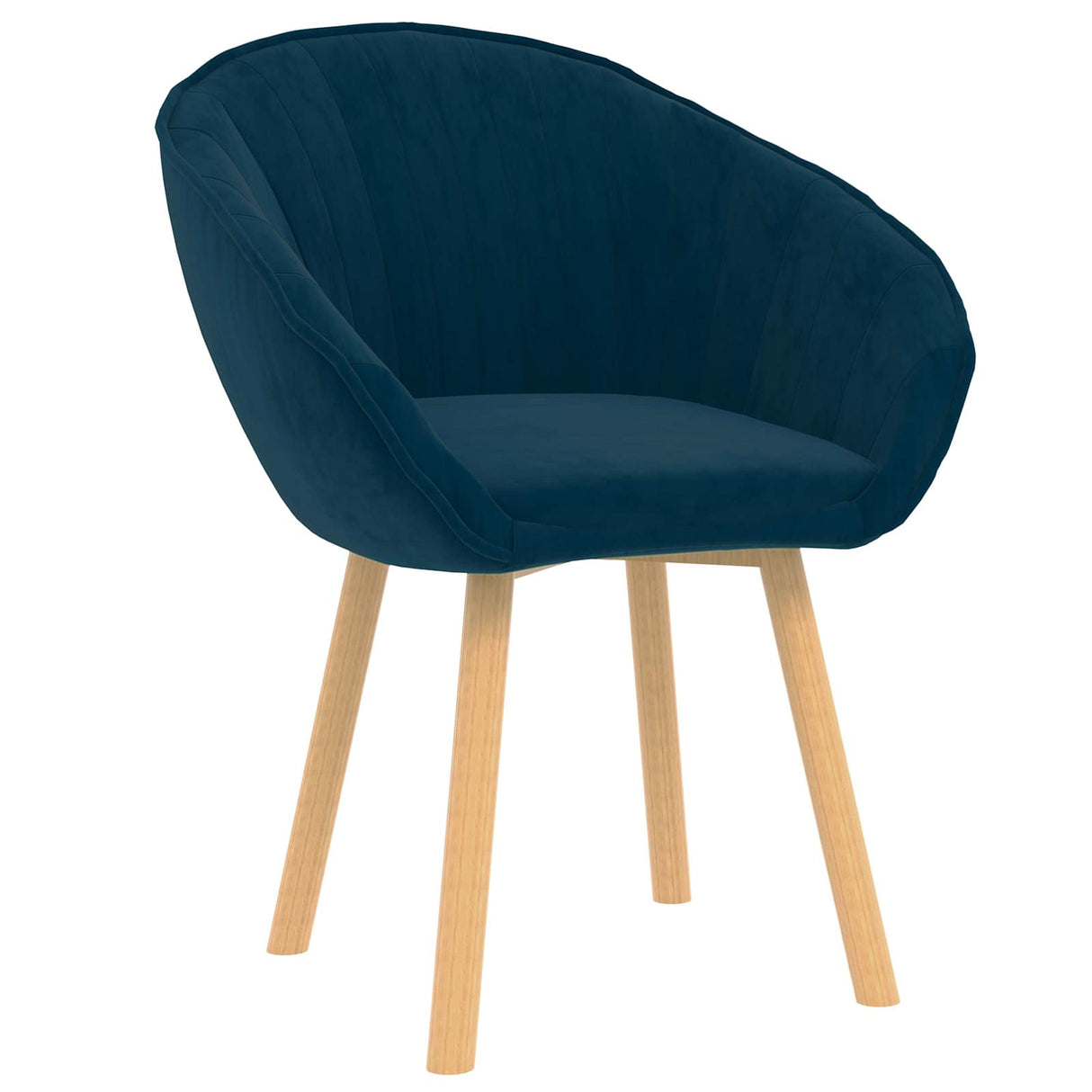 Vidaxl eetkamerstoel blauw 62 x 58 x 76 cm fluweel