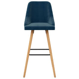 Vidaxl barkrukken 2 st fluweel blauw