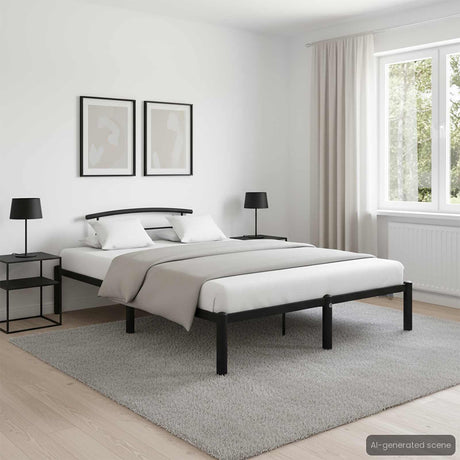 Vidaxl bedframe metaal zwart 160x200 cm